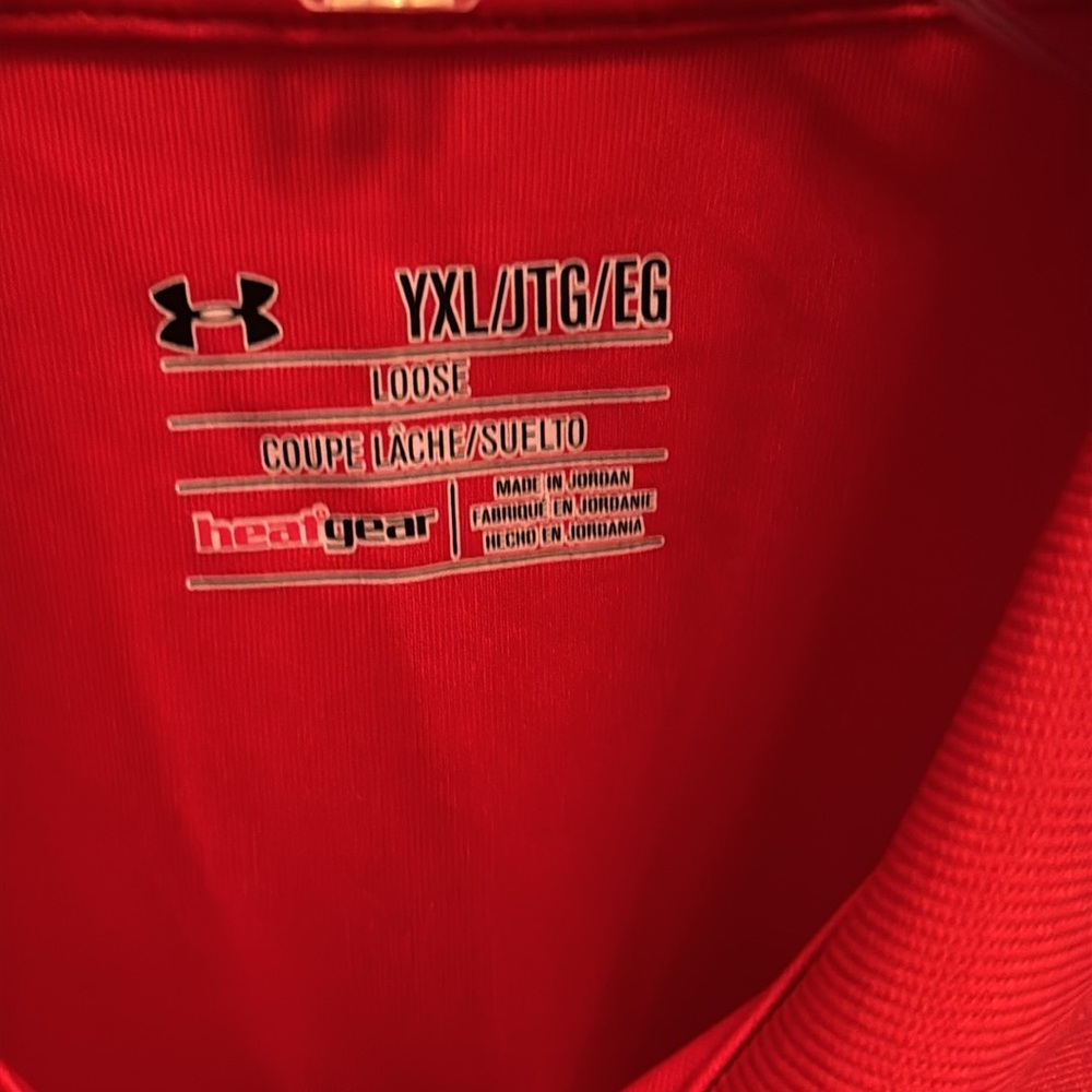 Under Armour boys XL polo tee red - Picture 3 of 5